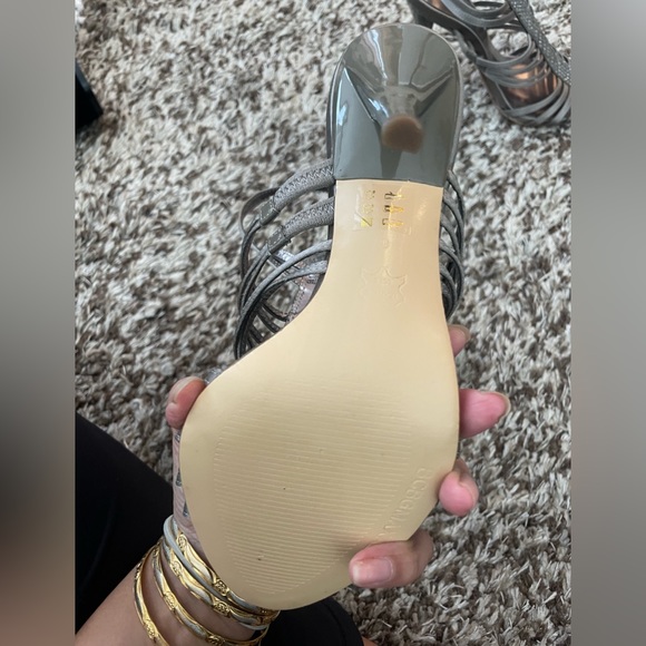 BCBG gunmetal grey with rhinestone heels - Picture 6 of 7